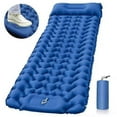 thumbnail image 1 of Pompe à Pied Portable Tapis de Couchage Extérieur Camping Randonnée Matelas Gonflable avec Oreiller, 1 of 4