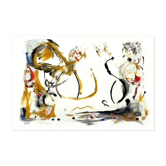 Resonance Series Number 6 - Mixed Media Abstract Modern Art Geometric Minimalist Surrealism Unframed Wall Art Print 4 x 6 inches