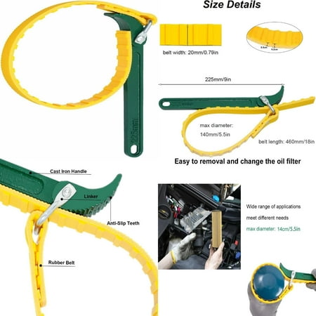 

Ideal for DIY enthusiasts this must-have versatile and durable 18-inch adjustable steel belt wrench with easy replacement is perfect for water filter and PVC pipe joints. This reliable h