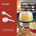 thumbnail image 3 of Nostalgia 6 qt Countertop Popcorn Machine, Stainless Steel Stirring Popcorn Popper, Silver, 3 of 5