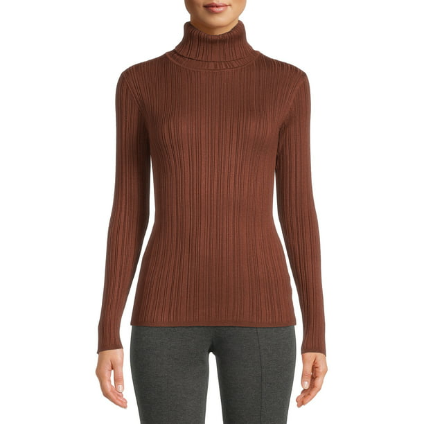Time and Tru Women's Turtleneck Sweater - Walmart.com