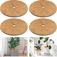 thumbnail image 1 of 4pcs Coconut Fiber Mulch Ring Tree Plant Protector Mat, 11.8 Inch Natural Coco Coir Tree Mulch Ring Plant Pot Soil Covers, Tree Rings Disc Plant Cover for Indoor Outdoor Plants, 1 of 7