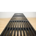 thumbnail image 7 of Mid Century Modern Natural Wood Slat Bench (Black), 7 of 7