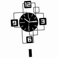 thumbnail image 4 of Reloj de pared con péndulo oscilante, reloj colgante, novedoso, decorativo, moderno, fácil de leer. Negro 25cmx40cm, 4 of 9