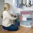 thumbnail image 4 of Rubbermaid 6 Qt Clear Plastic Indoor Storage Tub Tote Container & Lid, 12 Pack, 4 of 10