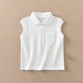 thumbnail image 1 of Odeerbi Niñas Golf Tank Tops Color Sólido Botón de Solapa Sin Mangas Uniforme Escolar Con Bolsillo, 1 of 9