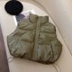 thumbnail image 2 of Chaleco de plumón de algodón para mujer, chaqueta con cuello levantado, holgada, recortada, sin mangas, Otoño e Invierno, 2 of 5