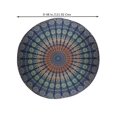 thumbnail image 4 of Tapiz redondo RAJRANG con diseño de mandala de pavo real - 48 pulgadas, estilo hippie, mantel decorativo de algodón puro, bohemio, hecho a mano en la India, 4 of 5