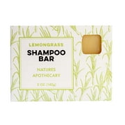 Natures Apothecary Lemongrass Solid Shampoo Bar  Sulfate-Free 5 Oz. Natural Shampoo with Safflower & Essential Oils  Plastic- & Cruelty-Free, Hypoallergenic Bar Shampoo
