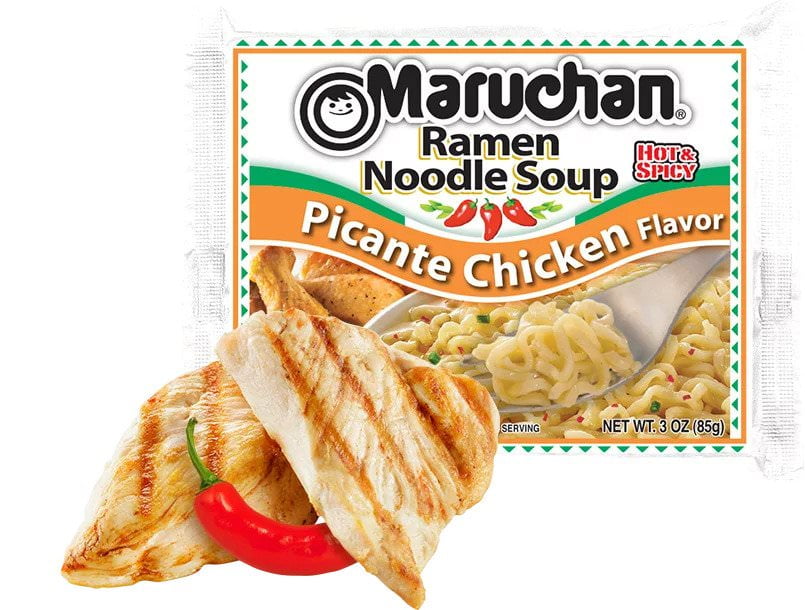 (24 Packs) Maruchan Picante Chicken Ramen Noodle Flavor, 3 oz