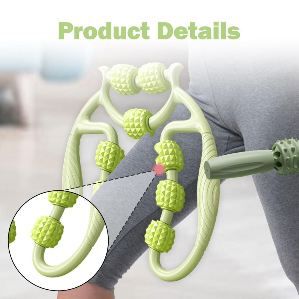 DimyFew 2 Pieces Massage Roller Circular Leg Clamp Handheld Multifunctional Bodybuilding green
