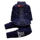 thumbnail image 1 of Gibobby Conjunto de ropa para bebé y niño 2 uds., ropa de vestir para niños pequeños, trajes formales para niños, conjunto de camisa y pantalones de manga larga(Azul, 18 Meses), 1 of 3