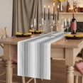 thumbnail image 2 of Ombre Black Grey Striped Burlap Cotton Table Runner 16x72 Inches Long, Farmhouse Modern Stripes Farmhouse Table Runners, Outdoor Dining Tablecloths Decor for Baby Shower/Party/Wedding, 2 of 8