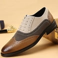 thumbnail image 4 of Men's Summer Casual Solid Color Leather Shoes Soft Sole Business Formal Footwear White,48, 4 of 9