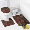 thumbnail image 4 of Bohemia Shower Curtain Set 4PCs with Hooks Waterproof Bathroom Toilet Mat Lid Decor, 4 of 6