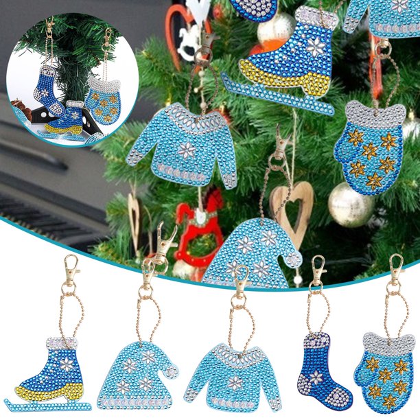 Teissuly Christmas DIY Diamond Drawing Ornaments Christmas Pendant Painting Decoration House Decoration Teissuly WER202310234325
