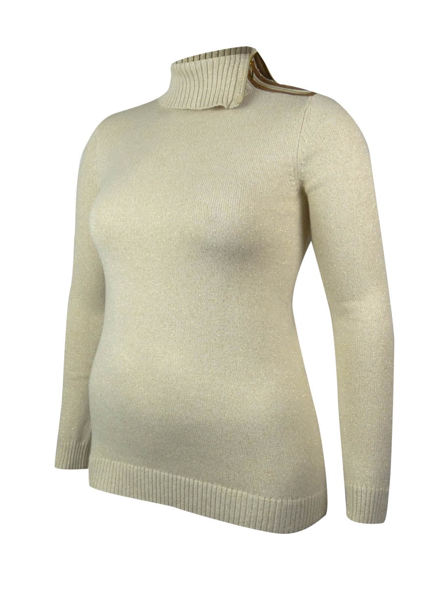 zipper collar sweater women's