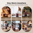 thumbnail image 6 of Smart Self Heating Coffee Mug,14oz Temperature Control Coffee Mug,Hot up to 150°F,Rechargeable Heated Coffee Mug,Up to 6H Battery Life,Coffee Cup Warmer,Great Gift for Coffee Lovers,Dad,Mom (Claret), 6 of 16