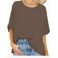 thumbnail image 3 of Oversized Tshirts for Women Summer Short Sleeve Casual Basic Tee Tops Loose Fit Shirts, 3 of 4