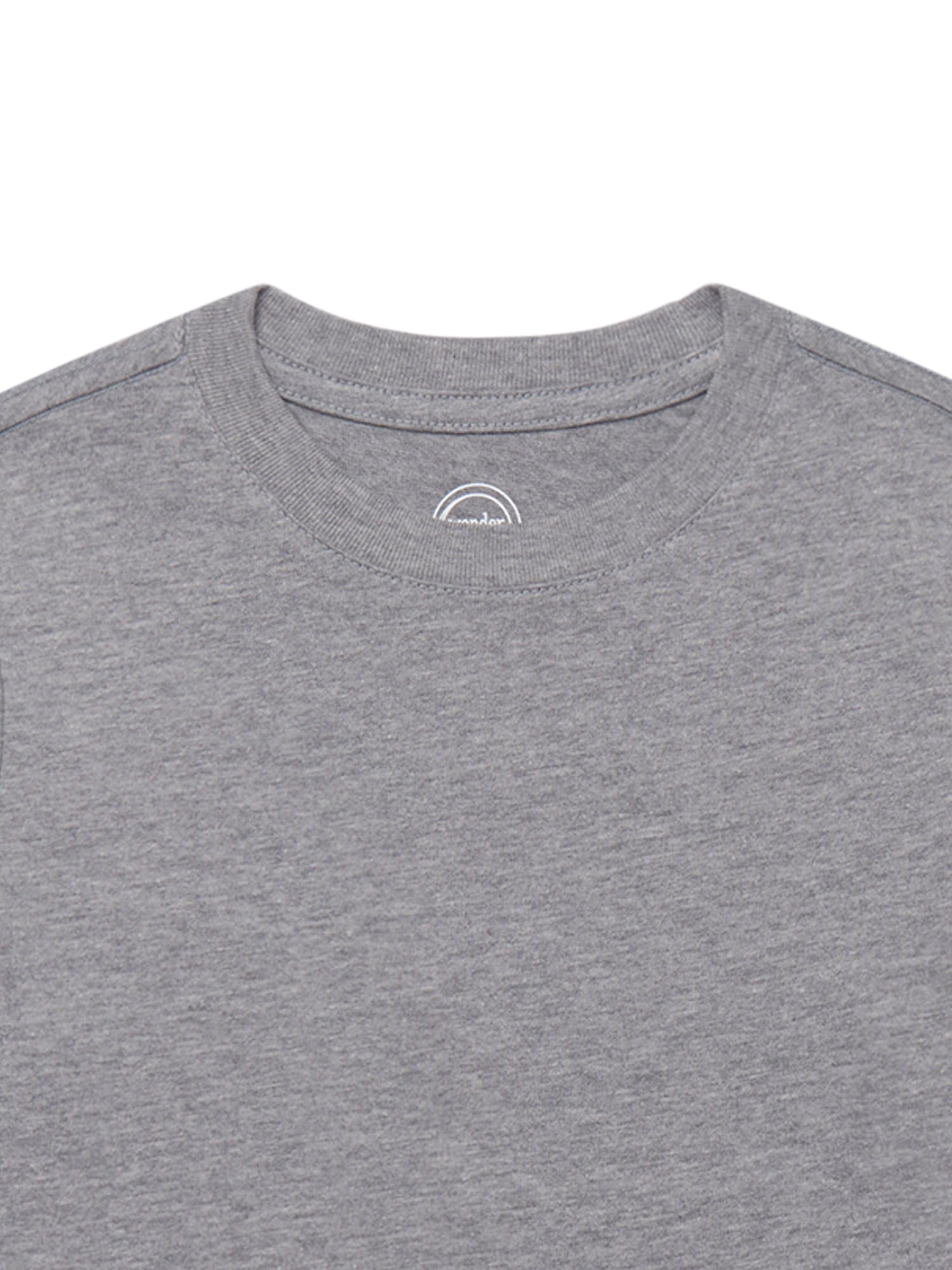 Wonder Nation Boys Short Sleeve Crewneck T-Shirt, 5-Pack, Sizes 4-18 & Husky