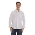 thumbnail image 1 of Whiskey and Oak Mens Slim Fit Long Sleeve Button Down Shirts 67907-WHT-L (White with Small Pattern, Large), 1 of 4