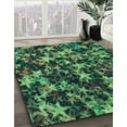 thumbnail image 2 of Ahgly Company Indoor Rectangle Patterned Dark Forest Green Area Rugs, 2' x 4', 2 of 6