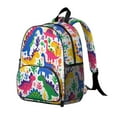 thumbnail image 2 of Cute Dinosaur Pattern Backpack Backpack for School,Cute School Bag,Schoolbag with Adjustable Shoulder Straps & Padded Back,13.8"x11.4"x6", 2 of 6