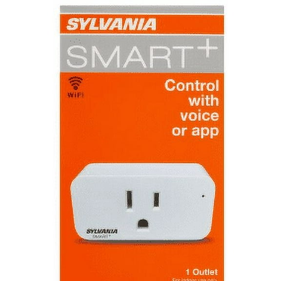 Sylvania Smart  Wifi Control with Voice or App Outlet, 1 count