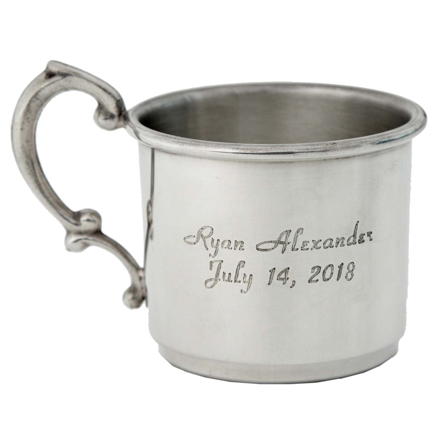 Engravable /'Pannikin/' Pewter Baby Cup