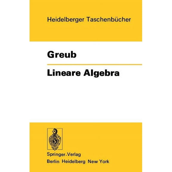 Heidelberger TaschenbÃ¼cher Lineare Algebra, Book 179, (Paperback)