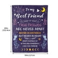 thumbnail image 2 of KAAYEE Best Friend Throw Blanket, Friendship BFF Gifts, Fun Gag Cozy Sherpa Happy Birthday Best Friend Blankets for Her, 60x50 Inches, 2 of 7