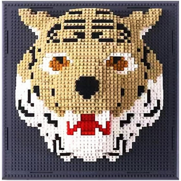 Wall Art Tiger Building Blocks Set; A Wall Decor Set for Adults Who Love Creative Hobbies(2313 Pieces) Toys Gifts for Kid and Adult