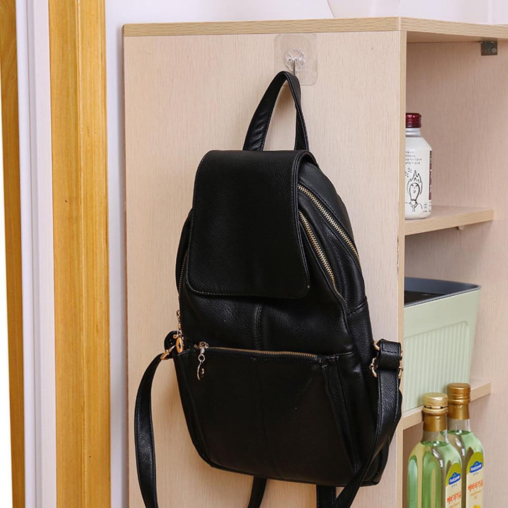 10x Strong Transparent Suction Cup Sucker Wall Hooks Hanger For Kitchen Bathroom