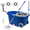 Blue, variant on Spin Mop and Bucket with Wringer Set on Wheels, 360 Spinning Mop with Stainless Steel Handle for Floor Cleaning System with 3 Microfiber Replacement Heads, Black/Red