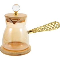 ABPETE Vintage Turkish Coffee Maker,Glass Pot with Heat-Resistant Long Handle, Traditional  for Stovetop & Gas Range,Home Barista Essentials