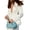 White, variant on Women'S Simple Fashion Deep V-Neck Spring Fall Casual Work Solid Color Long Sleeve Button Blazer Top White M