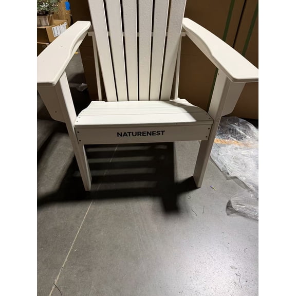 NATURENEST Hemlock Wood Adirondack Chairs - Set of 2, White