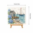 thumbnail image 2 of Sea Glass Craft Kit, Cape Cod Coastal Cottage Mosaic Art Project with Glue and Colorful Glass Stones, Coastal City Art Project for Adults, 6 Styles Available, 2 of 4