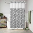 thumbnail image 6 of No Hook Shower Curtain, Black White Shower Curtains for Bathroom with See Through Top Window, Modern Abstract Art Farmhouse Waterproof & Washable Bath Curtain Stand Up Stall 36"x72", 6 of 9