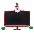 thumbnail image 1 of Cubierta de borde para monitor de computadora navideña, cubierta elástica para monitor de TV, cubierta para computadora portátil compatible con decoración navideña para computadora- Santa Claus, 1 of 5