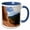 Blue/White, variant on 3drose, Colorado Garden of Gods Rocks Boulders, 11oz Two-tone Green Mug