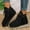 Black, variant on Juslio Shoes for Women Women's Flat Heel Boot Ankle Boot Comfortable Casual Shoes