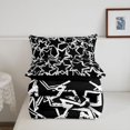 thumbnail image 5 of Manfei Black White Stars King Size Comforter Sets,Cartoon Themed Comforters King Size,Black Reversible,3pcs,1 Comforter and 2 Pillowcases, 5 of 7
