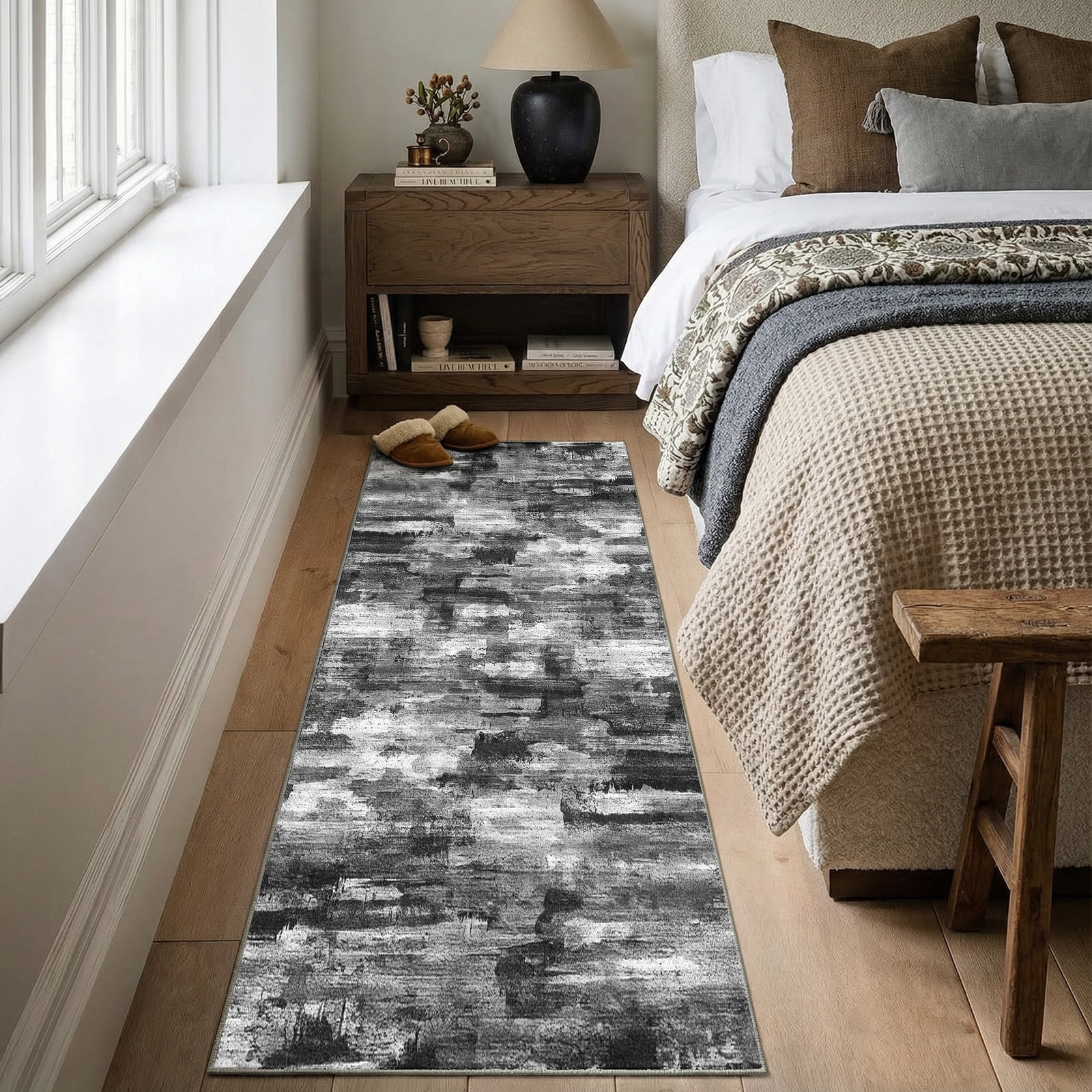 2'x6' Kitchen Runner Rug,Non-Slip Entryway Runner Laundry Rug,Boho Indoor Machine Washable Hallway Runner Rugs Throw Carpet for Living Room Bedroom Dining Room Hallway Kitchen