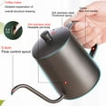thumbnail image 2 of Pour Over Coffee Kettle, Gooseneck Stainless Steel Hand Drip Coffee Maker Tea Water Dripper Kettle Long Narrow Spout Small Teapot with Lid for Home Kitchen Appliances Dorm Camping Travel Outdoor, 2 of 9
