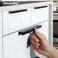 thumbnail image 2 of Manijas para muebles de oro negro Manijas para gabinetes de cocina de aleación de aluminio Manijas para armarios Tiradores para gabinetes y cajones Tiradores para armarios, 2 of 5