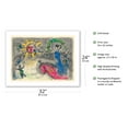 thumbnail image 2 of Sun At The Red Horse Circus (Soleil Au Cheval Rouge) - From an Original Color Painting by Marc Chagall c.1977 - Fine Art Matte Paper Print (Unframed) 24x32in, 2 of 4
