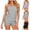 Black, variant on CHUMUD Two Piece Sets for Women Summer Outfits Lounge Sets Sleeveless Spaghetti Strap Cami V Neck Ribbed Tank Tops Shorts Casual