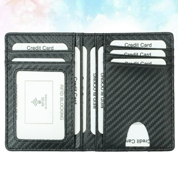 Pretyzoom 1Pcs Multifunctional Multi-card Short Wallet Black Fiber Fabric for Men with Card Holder Daily Occasions
