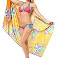 thumbnail image 4 of HAPPY BAY Women's Beachwear Summer Bikini Wraps Beach Wrap Swimwear Sarong Swim Cover up Skirt Swimsuit Pareo Coverups for Women One Size Honey, Floral, 4 of 5